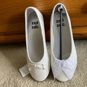 White ballet flats